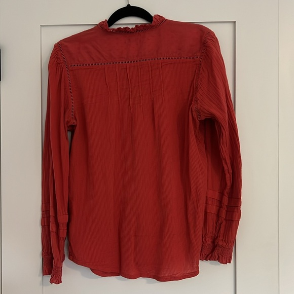 Faherty salmon organic cotton blouse size XL - Picture 5 of 5
